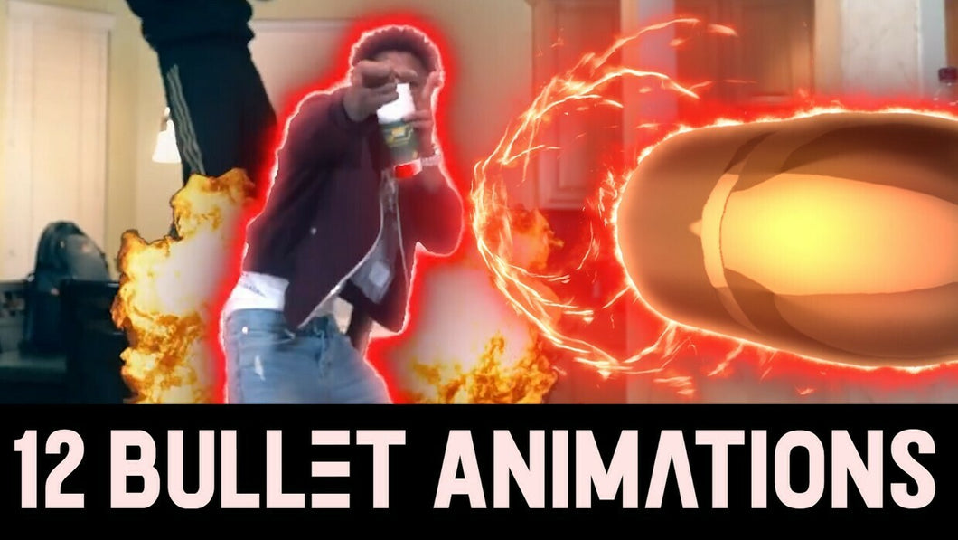 12 Flying Bullet Animations
